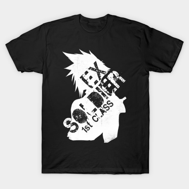 Cloud Strife ex-SOLDIER white T-Shirt by DRKNT